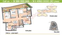 3 BHK, Type A: 1310 Sq.Ft.